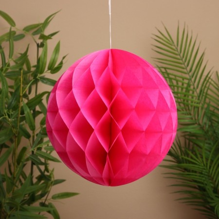 Ball paper decorative, diameter 30 cm, col. T. Pink
