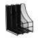 Vertical tray for papers, 3 compartments, metal mesh, black