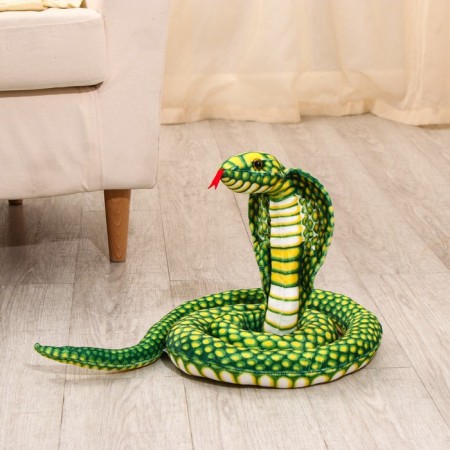 Soft toy "Cobra", 30 cm/200 cm, green color-3