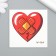 Tattoo on the body color "Heart with adhesive plaster" 6x6 cm