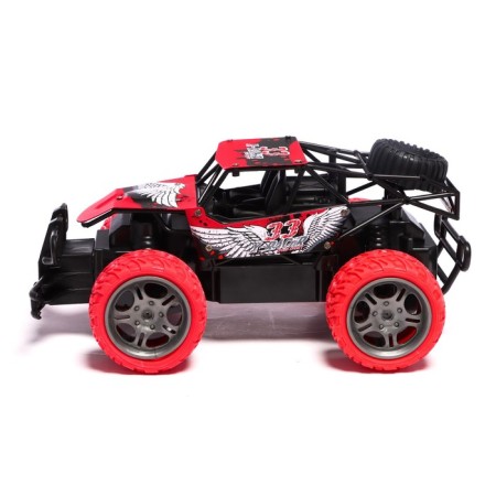 Radio -controlled jeep "Baggi", 1:18, works from batteries, red color-1