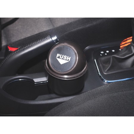 Torso garbage container in a cup holder, black-1