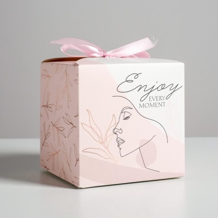Gift folding box, packaging, "Enjoy", 12 x 12 x 12 cm-1