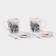 A set of ceramic mugs with spoons and stands "Lavender Bouquet", 2 items: 330 ml, Mix drawing