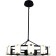 Suspended LED Crown 12XLED 53W, size 85x85x86-110 cm, black color, gold