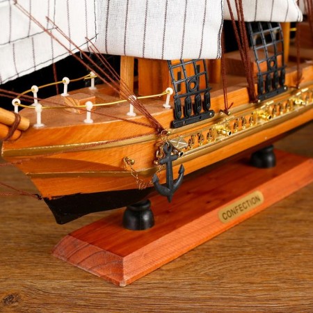 Souvenir medium -sized “Astrilde” ship, light tree, beige sails, 48.5x4x8 cm-3