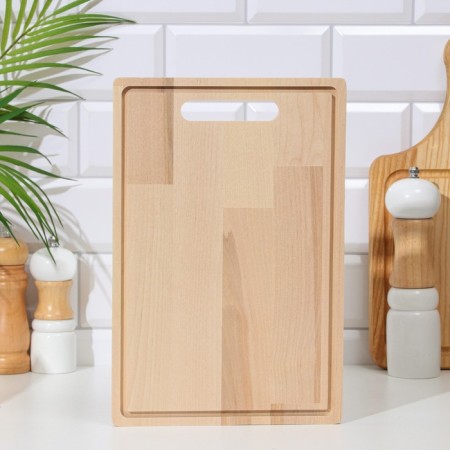 Board wooden "rectangle" with a groove 30x20x0.8 cm birch-1