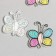 Decor for the work of acrylic "Children's drawing. Transparent butterfly" 3.4x3.2 cm