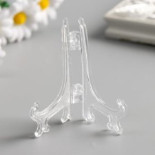 Plastic plastic stand 7.5 cm transparent, for plates 7-10 cm