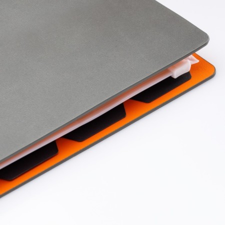 Deliciper of Leduced A5, 120 sheets on Firenze rings, artificial leather cover, block 70g/m2, gray block-2
