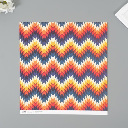 Scrapbooking "Zigzag" density 180 grams set 5 pcs 30.5x32 cm-2