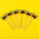 Butterfly skewers, set 6 pcs, color mix