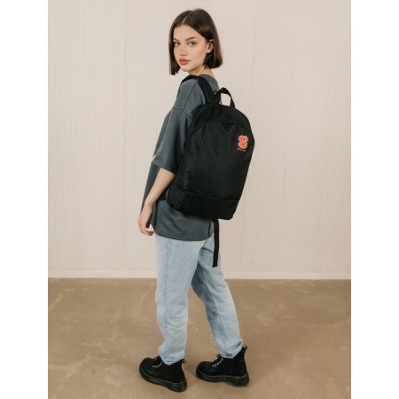 Backpack school textile SPECILA, 46x30x10 cm, vertical pocket, black color-6