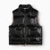 Warm vest for girls, black color, height 122-128 cm