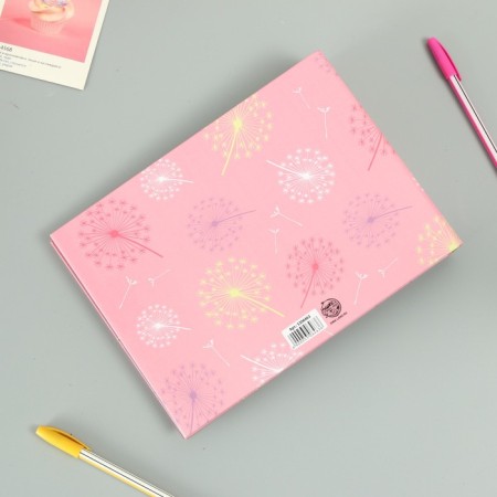 Photo album 25 sheets (corners+rings) "Dandelions on Pink" 27x19 cm-9