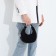 Bag-baget with zipper, black/black rhinestones
