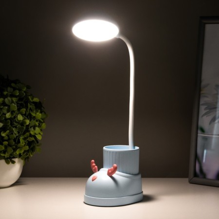 Table lamp "Boat of Elk" LED 3 modes 3W USB Organizer Blue 8x11x31 cm Risalux-4