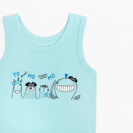 A set for a boy (T -shirt, panties), mint color/yoho, height 110 cm-1