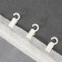 Clip for curtains, on a ring, 35 × 20 mm, white color