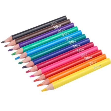 Colored pencils in a tube, 12 colors, trihedral, Minnie Mouse and Unicorn-4