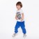 Baby trousers, blue color, height 122 cm