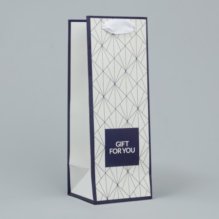 Gift package for a bottle, packaging, Gift for You, 9 x 25 x 8.9 cm