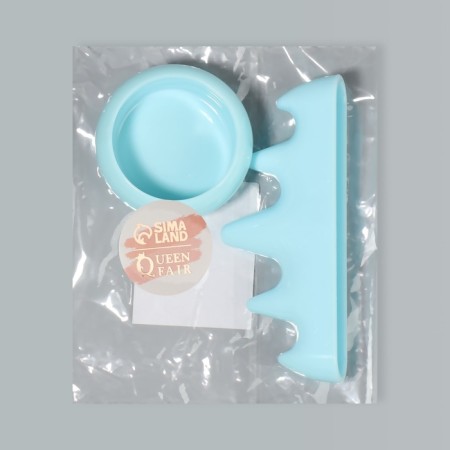 Manicure handle stand and a jar jar, blue color-5