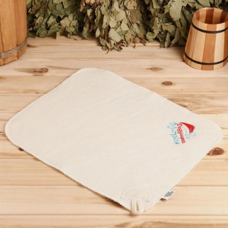 Bath set: Hat and rug "Grandfather Frost" in a bag-1