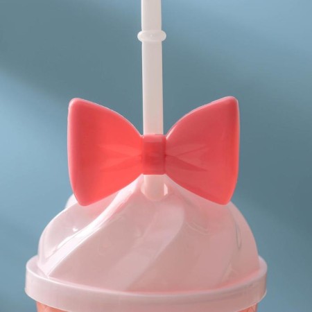 Bow's glass, 500 ml, 16 × 9 × 9 cm, with a lid and a tube, color mix-1