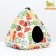 House "Vigva" for rodents, 17*17*17 cm, calico, fleece, owl