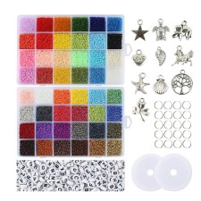 Set for creating jewelry, 48 colors, fishing line, accessories, charm