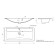 Sink uperwood Foster Quartz 100 cm, quartz, black matte, space
