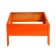 Galled flowerbed, 50 × 50 × 15 cm, orange, “quadro”, Greengo