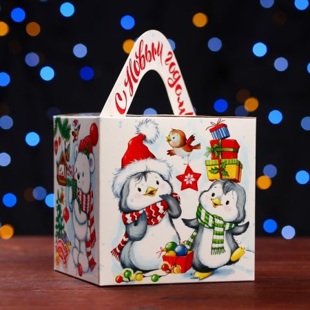 Gift box "Snow White", a large cube 12 x12 x12 cm-1