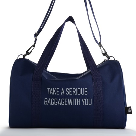 Road bag, textura, small size, blue color-1