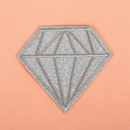 Thermal appliance "diamond", with shimer, 7 × 7.5 cm, silver color-1