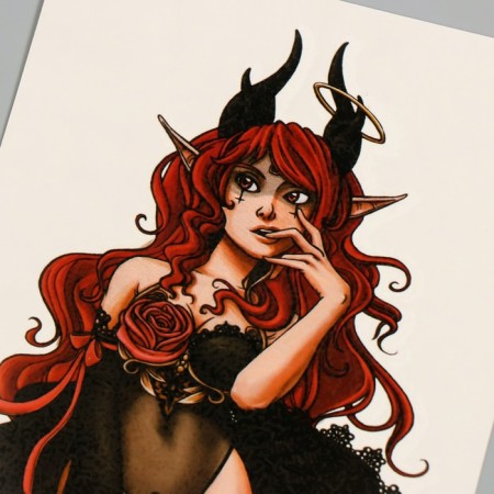 Tattoo on the body Color "Devil" 26.1x14.6 cm-3