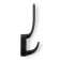 Furniture hook Cappio Sea, two -rod, zinc, black color