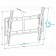 The bracket for LCD TV Holder LCD-T4609 27 "-75", 60 kg, distance from the wall 60mm.