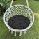 Pillow for swing "Tina", diameter 60 cm, black color