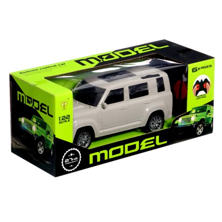 Radio -controlled jeep "Cruiser", works from batteries, beige color-6