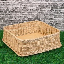 Trading tray, plywood, 40x40x13 cm, split vine