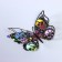Stick paper, plastic "butterflies on Halloween" Black set 12 pcs
