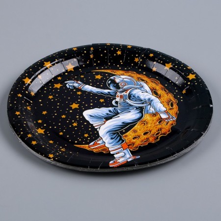 Paper plate "Cosmonaut", in a set of 6 pcs.-1
