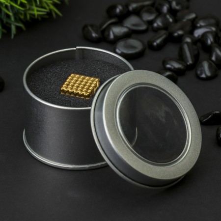 Antistress Magnet "Neokub" 216 balls d = 0.3 cm (gold)-2