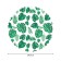 The tablecloth "Fern rain", round, Saten, d = 150 cm