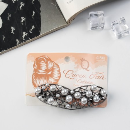 Hair hair clip "Iskra" heart, 9 cm-2