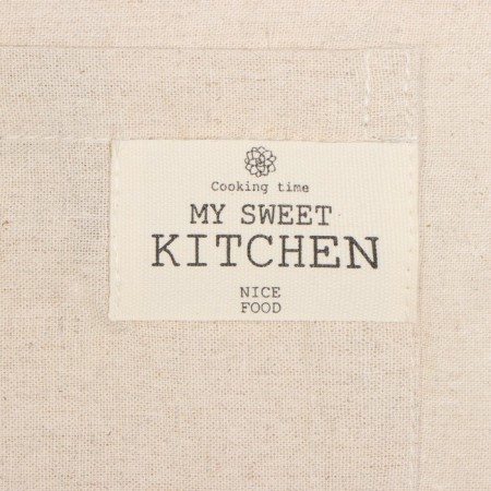 Apron Ethel ECO, Milk color, 60x64 +/- 6 cm, 70% HL, 30% linen, 190 g/m2-3