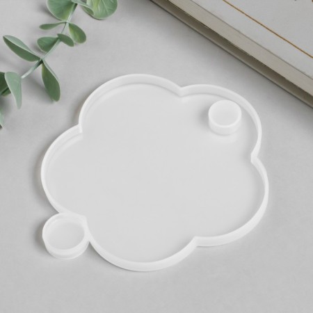 Mold Silicon "Casket Flower - cover" 9.8x10.5x0.7 cm-1
