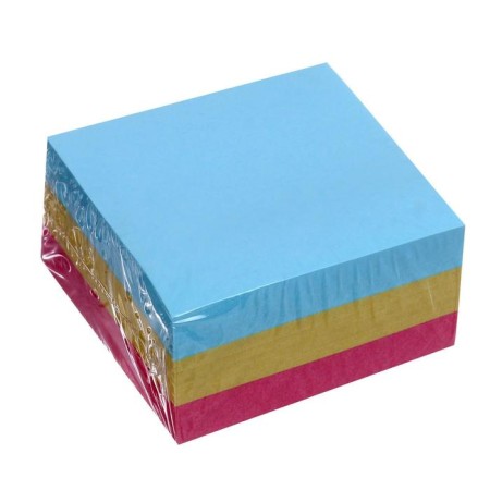Block with a sticky edge of 51 mm x 51 mm, 300 sheets, pastel, 3 colors-1
